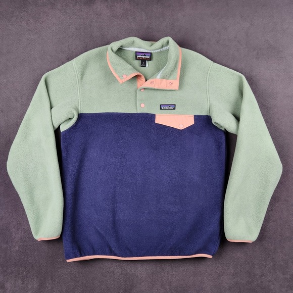 Patagonia Tops - Patagonia Lightweight Synchilla Snap T Pullover Womens Medium Green Blue Fleece